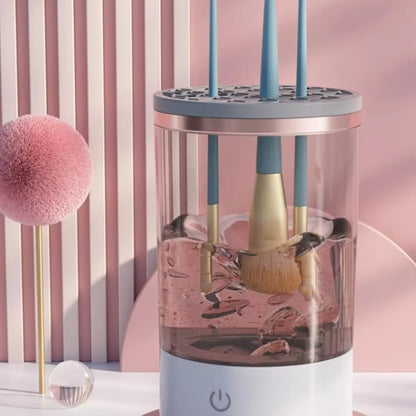 3-in-1 Automatic Electric Makeup Brush Cleaner and Holder - Quick Dry Tool for Effortless Cleaning